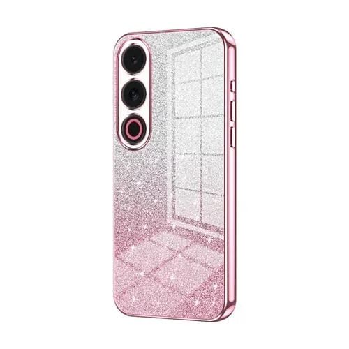 Estuche para Meizu 21 Note Galvanizado con Polvo de Brillo Degradado (Rosa)