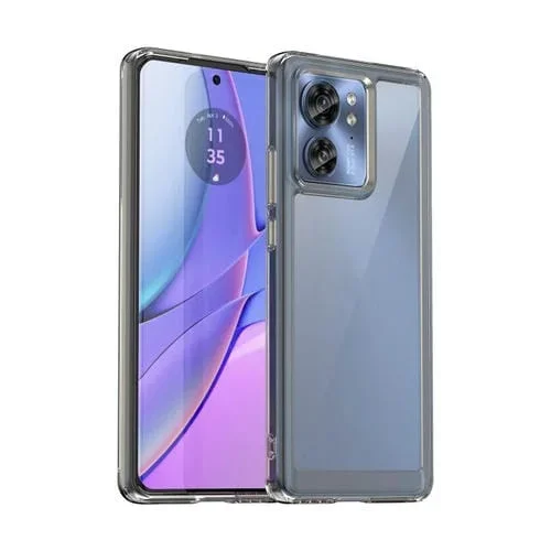 Estuche para Motorola Edge 2023 TPU Híbrido Acrílico Colorful Series (Gris Transparente)