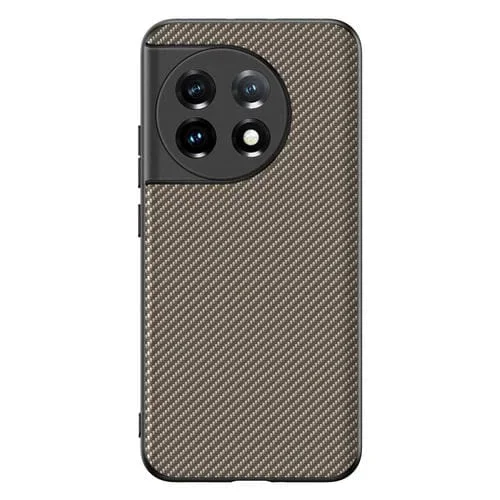 Estuche para OnePlus 11 con Impresión de Textura de Fibra de Carbono Ultrafina (Dorado)