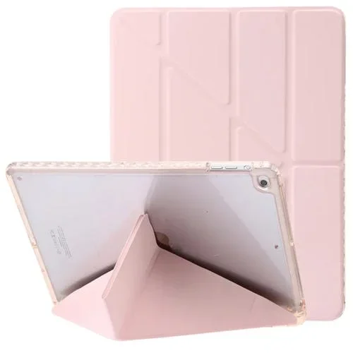 Estuche para Tableta iPad Air Air 2 9.7 (2018 2017) Cuero Acrílico Transparente (Rosa)