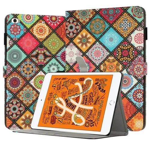 Estuche para Tableta iPad Mini 5 / 4 / 3 / 2 / 1 Cuero Pintado Estilo Étnico
