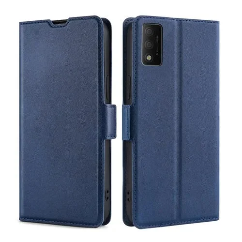 Estuche para TCL 30T T603Dl de Cuero con Tapa Horizontal y Hebilla Lateral (Azul)