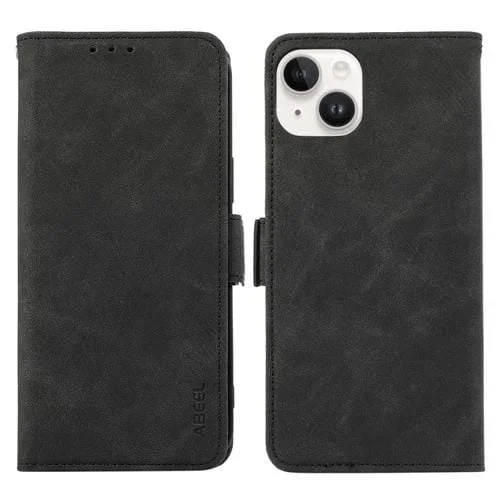 Estuche para Teléfono Abeel iPhone 15 Cuero Rfid Magnético Esmerilado (Negro)