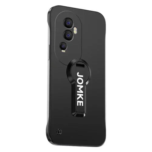 Estuche para Teléfono con Soporte Giratorio de 360 Grados y Barniz para Hornear para Oppo Reno10 (Negro)