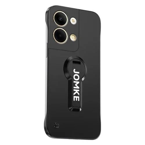 Estuche para Teléfono con Soporte Giratorio de 360 Grados y Barniz para Hornear para Oppo Reno9 Pro (Negro)