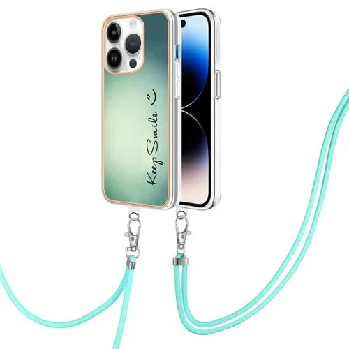 Estuche para Teléfono IMD Doble Cara Galvanoplastia Cordón iPhone 16 Pro (Sonrisa)