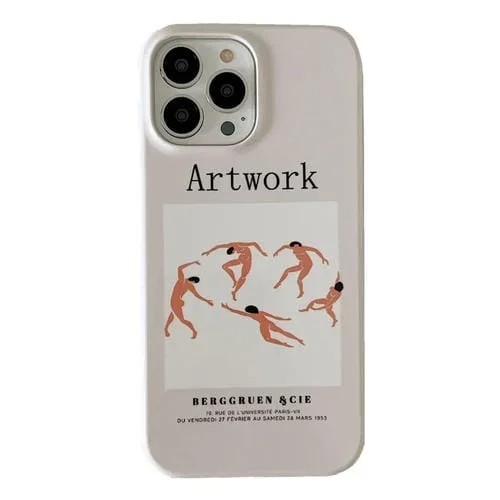 Estuche para Teléfono iPhone 11 2 En 1 con Patrón Pintado Desmontable (Baile Blanco)