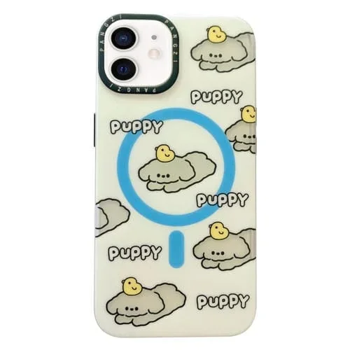 Estuche para Teléfono iPhone 11 Imd Magsafe Esmerilado Doble Capa (Perros Cachorro)