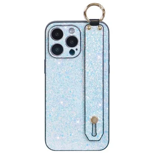 Estuche para Teléfono iPhone 12 Pro Flash Diamond con Soporte para Pulsera (Flash White)