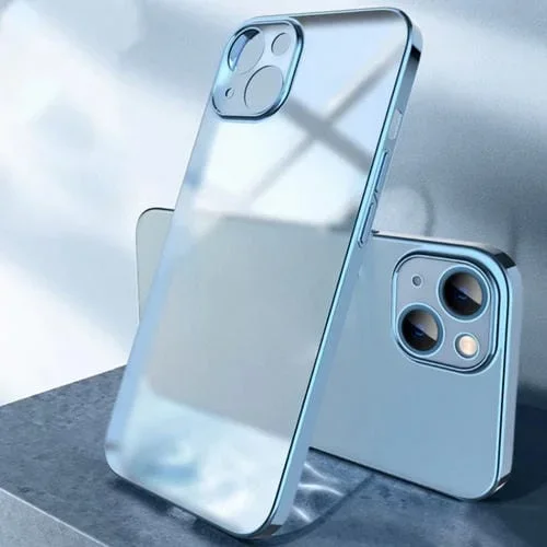 Estuche para teléfono iPhone 14 a prueba de golpes Esmerilado (Azul)