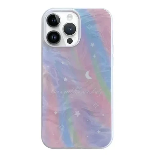 Estuche para Teléfono iPhone 14 Pro Max Jelly 2 En 1 PC Híbrido TPU (Dyeing Moon)