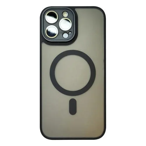 Estuche para Teléfono iPhone 14 Pro Max Magsafe Skin Feel con Película para Lentes (Negro)