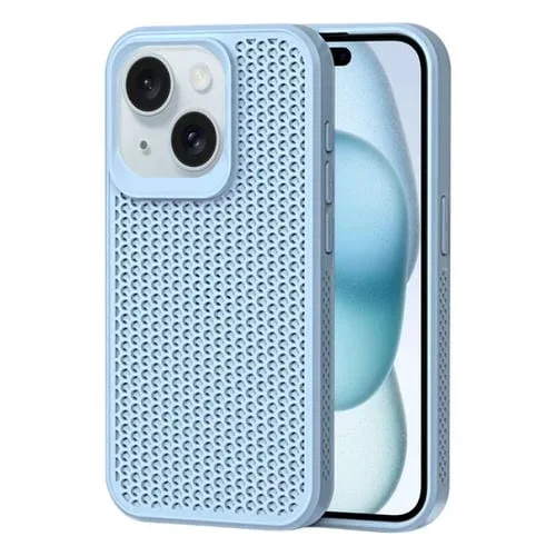 Estuche para Teléfono iPhone 15 con Disipación de Calor (Azul Cielo)
