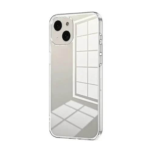Estuche para Teléfono iPhone 15 con Orificio Fino y Revestimiento Transparente (Transparente)