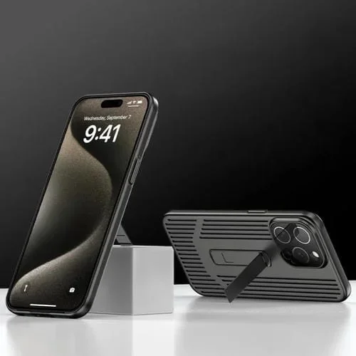 Estuche para Teléfono iPhone 16 Pro con Soporte de Refrigeración (Negro)