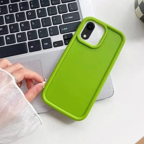 Estuche para Teléfono iPhone Xr TPU Esmerilado con Marco a Prueba de Golpes (Verde)
