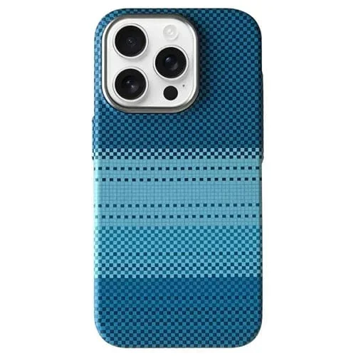 Estuche para Teléfono Magsafe con Marco de Protección de Lente de Metal para iPhone 14 Pro (Azul Luna)