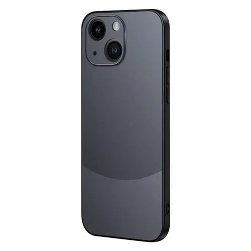 Estuche para Teléfono para iPhone 13 a Prueba de Golpes Esmerilado de Dos Colores (Negro)