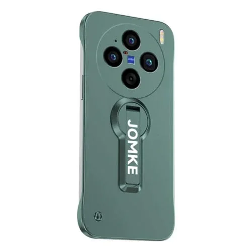 Estuche para Teléfono para PC con Soporte Giratorio de 360 Grados y Barniz para Hornear para Vivo X100S Pro (Verde)