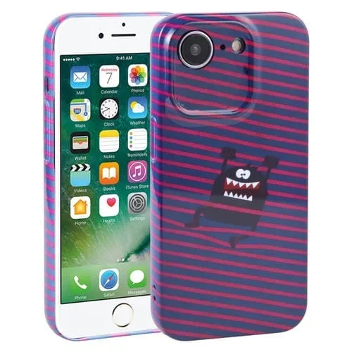 Estuche para teléfono PC iPhone SE 2022/SE 2020/8/7 cobertura total red a prueba de polvo (Pequeño Monstruo)