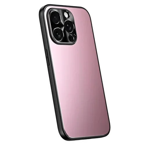 Estuche para teléfono R-Just RJ-61 para iPhone 14 Pro Max TPU + PC esmerilado con galvanoplastia (Rosa)