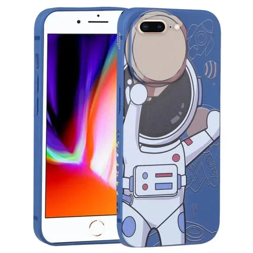Estuche para Teléfono Spaceman para iPhone 8 Plus y 7 Plus con Binoculares (Azul y Beige)