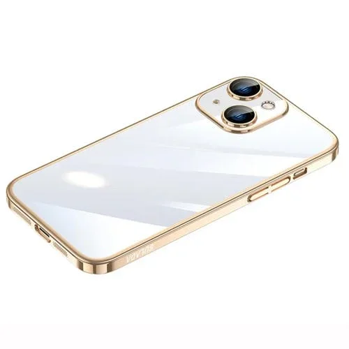 Estuche para Teléfono Sulada Hard PC para iPhone 14 a Prueba de Golpes (Oro)