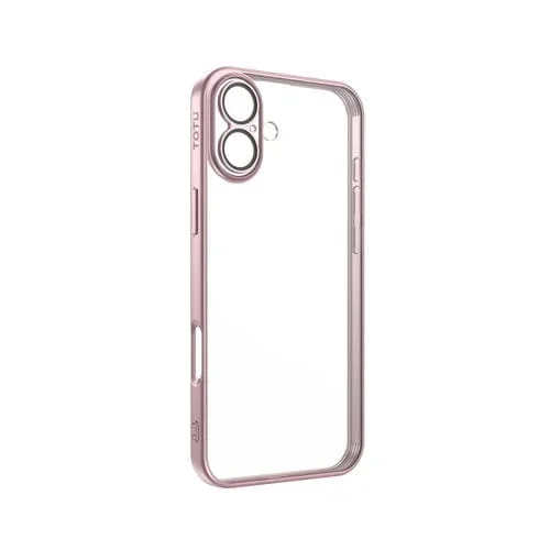Estuche para Teléfono TPU Totu PC-2 Soft Jane Series con Película para Lente para iPhone 16 (Rosa)