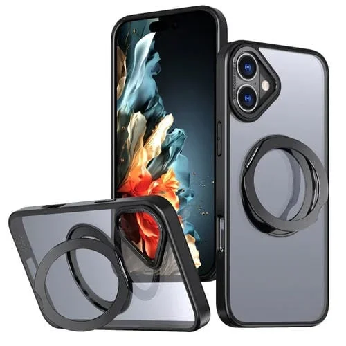 Estuche para Teléfono Wing con Soporte de Anillo Magnético Magsafe para iPhone 16 Plus (Negro)