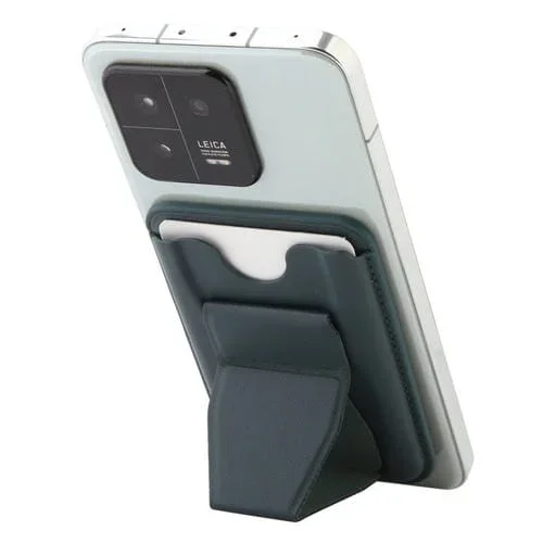 Estuche plegable con tarjetero magnético MagSafe diseño reloj de arena (Verde Oscuro)