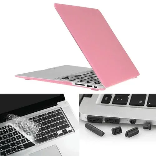 Estuche Protector 3 en 1 Enkay para MacBook Air 13,3 » A1369 A1466 con Teclado y Tapón de Polvo (Rosa)
