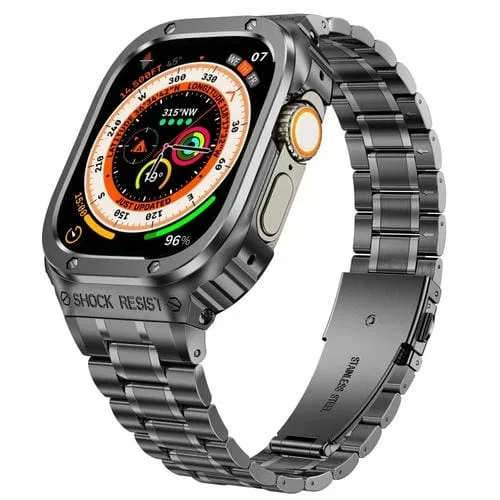 Estuche Protector de Reloj Metal Apple Watch Ultra 49mm (Gris)