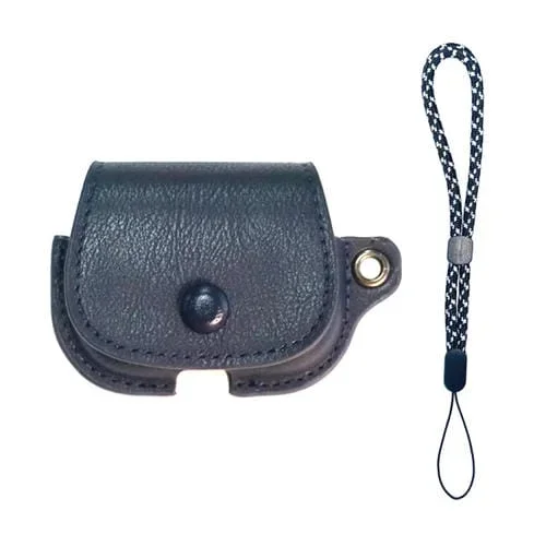 Estuche Protector para Airpods 1/2 de Cuero PU Estilo Mochila con Cordón (Azul Oscuro)