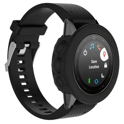Estuche Protector Silicona Garmin Fenix 5 (Negro) Color Sólido