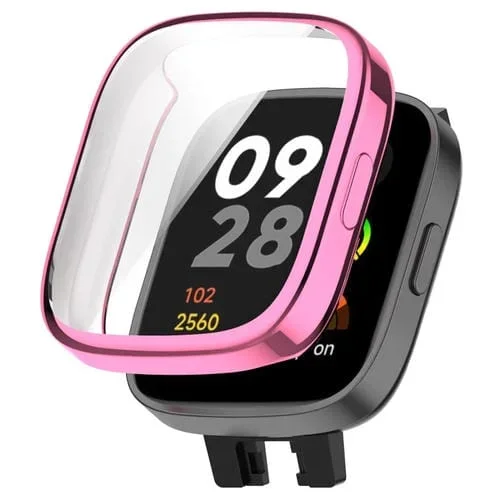 Estuche Protector TPU para Redmi Watch 3 Lite Totalmente Cerrado (Rosa)