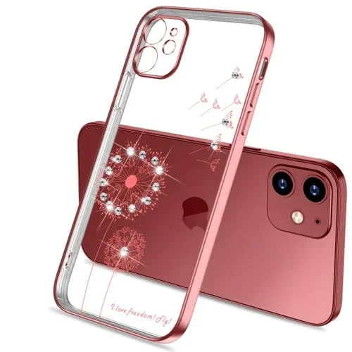 Estuche Protector Ultrafino para iPhone 11 Pro con Patrón de Diente de León Galvanizado (Oro Rosa)