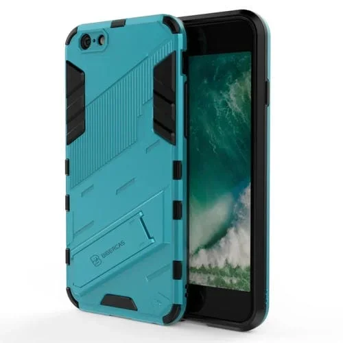 Estuche Punk Armor 2 En 1 PC + TPU con Soporte Invisible para iPhone 6 y 6S (Azul)