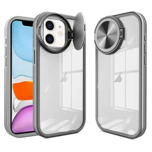 Estuche Redondo para Teléfono iPhone 11 PC Híbrido Camshield TPU (Gris)
