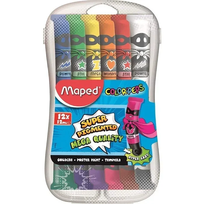 Estuche temperas maped color’peps 810520/ 12 unidades/ capacidad 12ml