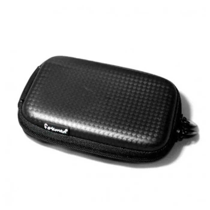 Estuche universal foxman vt21 para cámara de fotos – resistente a golpes y agua – cierre cremallera – clip metal