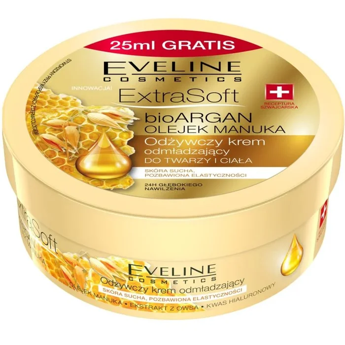 Eveline Cosmetics, Crema Facial y Corporal Extra Suave Nutritiva y Rejuvenecedora 175 ml
