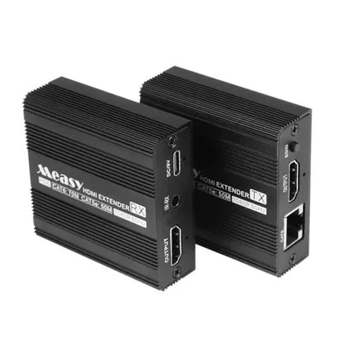 Extensor HDMI Measy ET100 Transmisor y Receptor Convertidor Cable Ethernet 70 m (Enchufe UE)