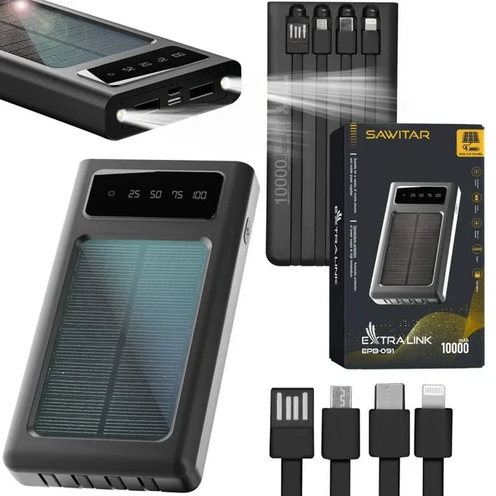 Extralink EX.19645 batería externa Polímero de litio 10000 mAh Negro