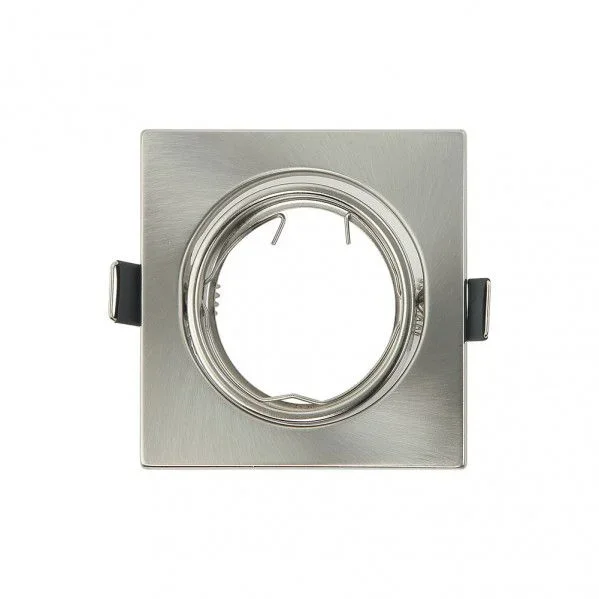 FAB 14428OC03 | Empotrable Orient. Magura 1xgu10 Cuad. Niquel 2,5×8,2×8,2 Cm Corte 7 Portalamparas Incluido