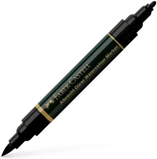 Faber castell rotulador doble punta fibra/pincel albrecht dürer watercolour marker negro -4u-