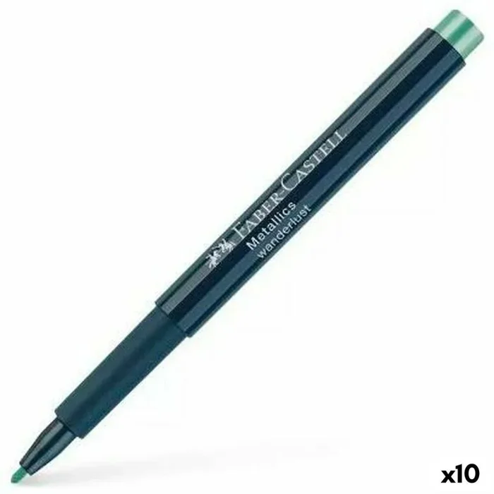 Faber-Castell Rotulador permanente Metallics Wanderlust Verde (10 Unidades)