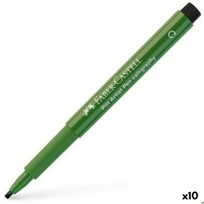 Faber-Castell Rotuladores Pitt Artist Caligrafía Verde degradado (10 Unidades)