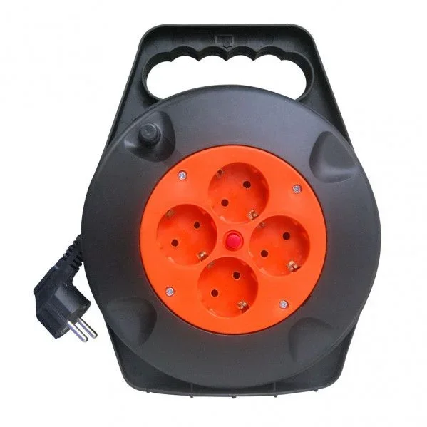 FABRILAMP 166431410 | Enrollacable 4 Enchufes Cable 10m 3gx1,5mm Cobre C/termostato De Seguridad