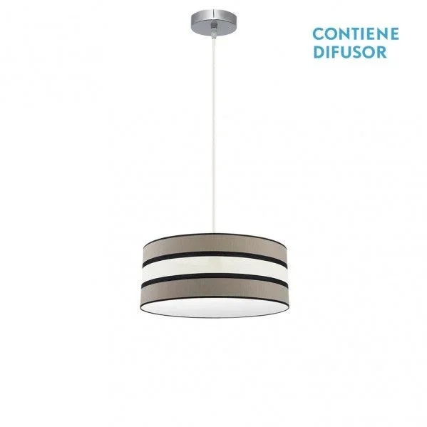 FABRILAMP Colgante bicolor color Topo/beis modelo Karla