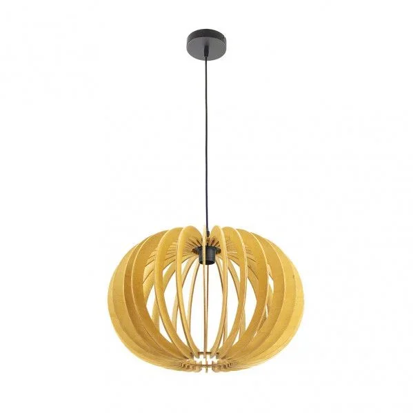 FABRILAMP Colgante Olmo 1xE27 Madera Natural 45D